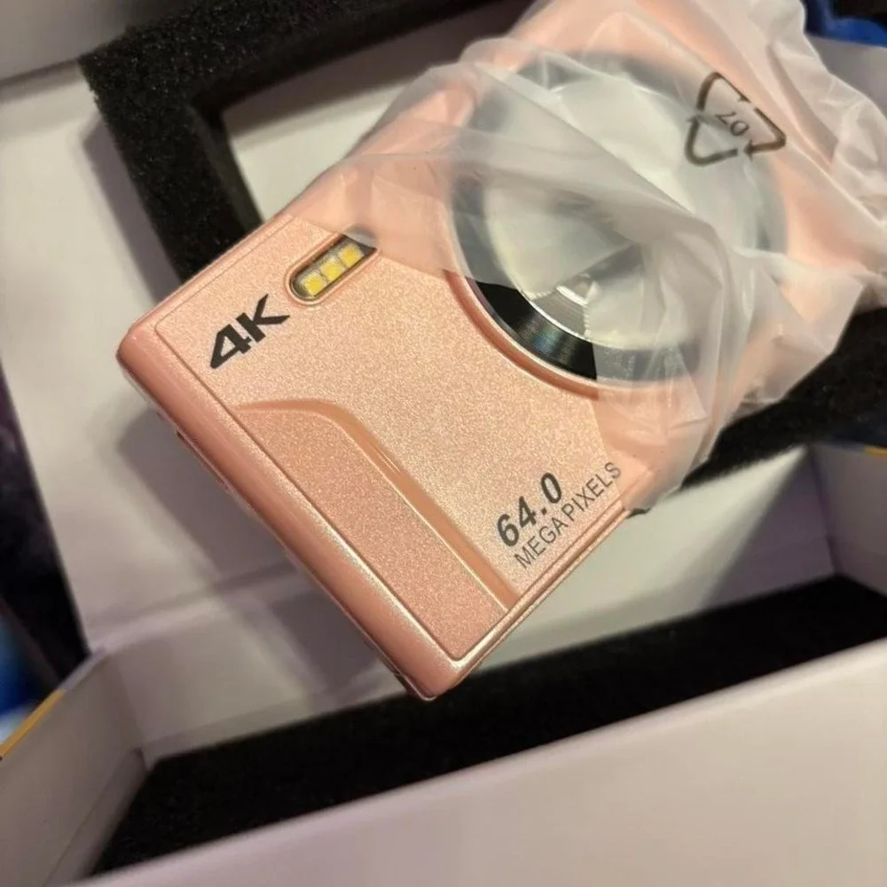 pink 4k digital camera 64MP 📸