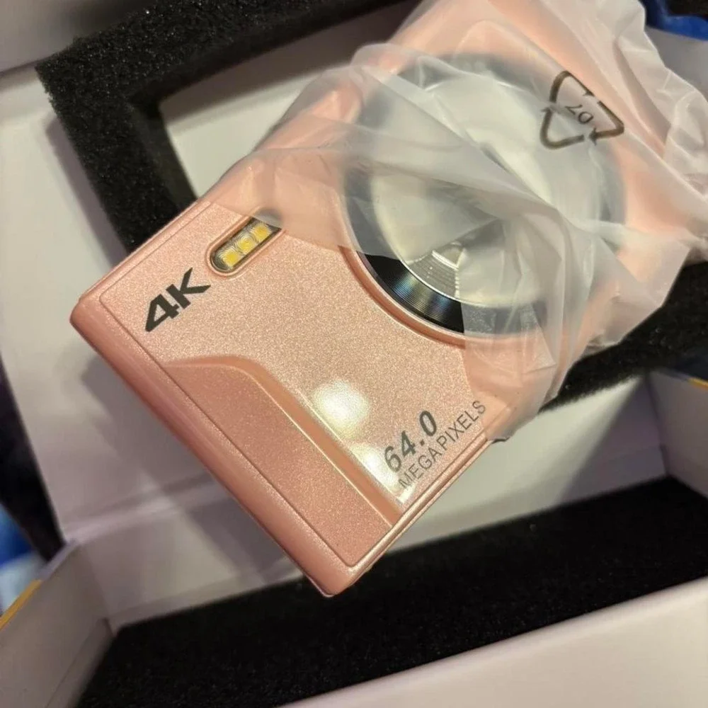 pink 4k digital camera 64MP 📸
