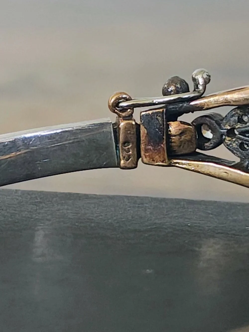 Vintage Ruby Hinge Bracelet