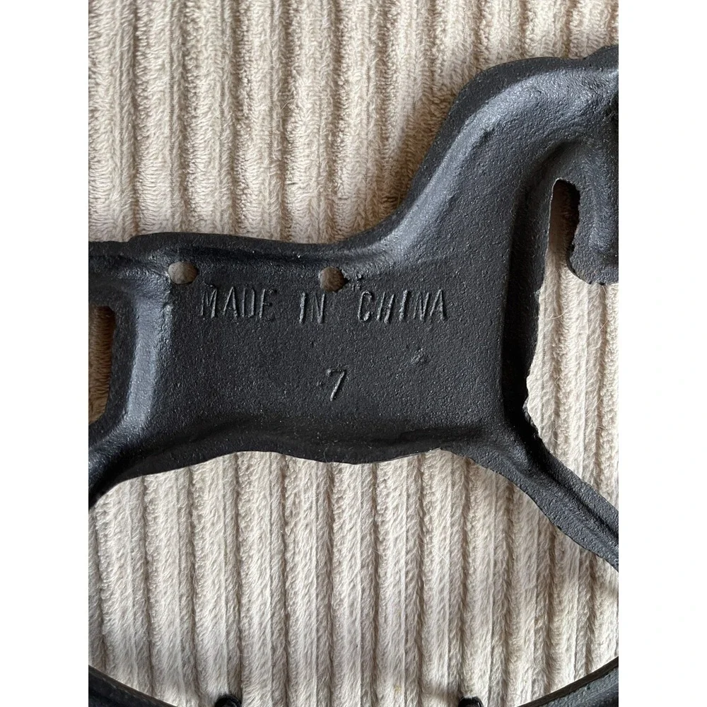 Vintage Kitchen Utensil/key rack Cast Iron Rocking Horse