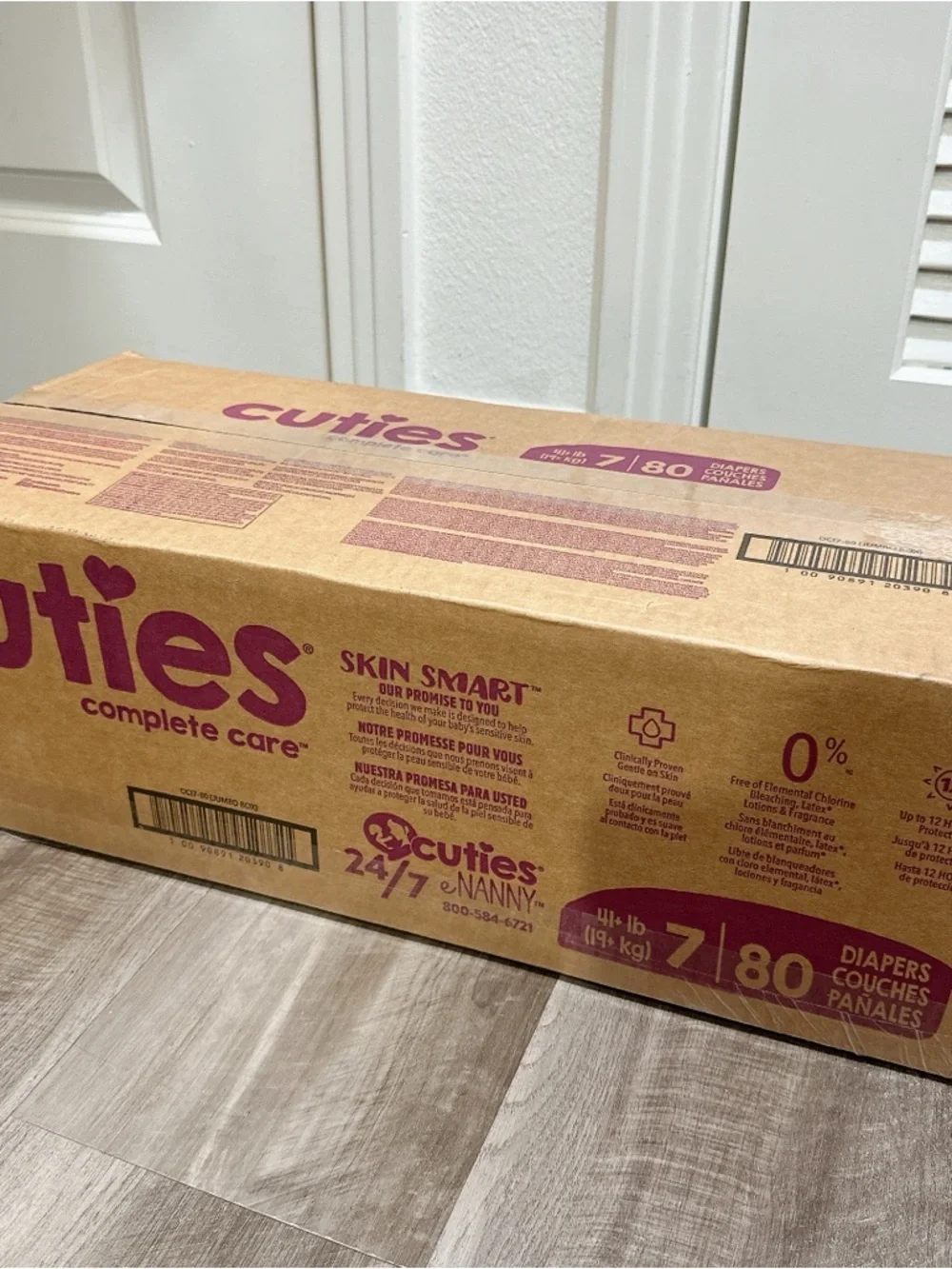 Cuties Complete Care Baby Baby Diaper Size 7, Over 41 lbs, Total 80 Ct