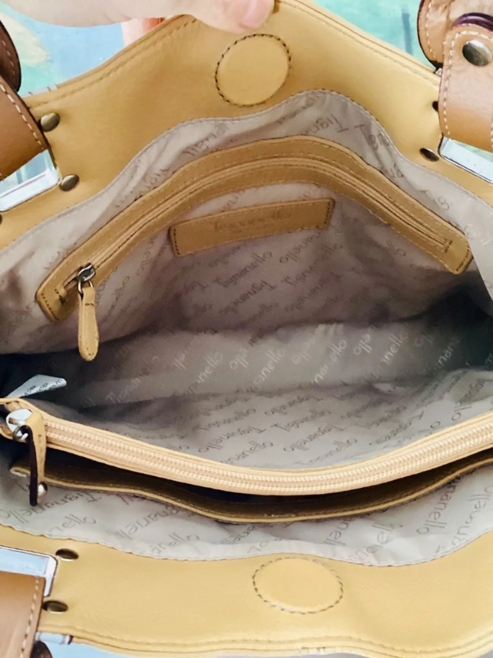 Tignanello leather yellow