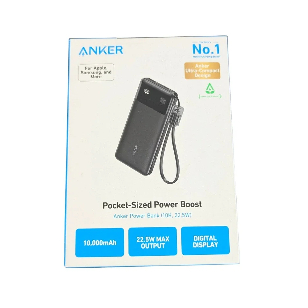 Cc4O Anker 10,000 mAh 22.5W Digital Display Pocket-size Power Boost‎ Power Bank