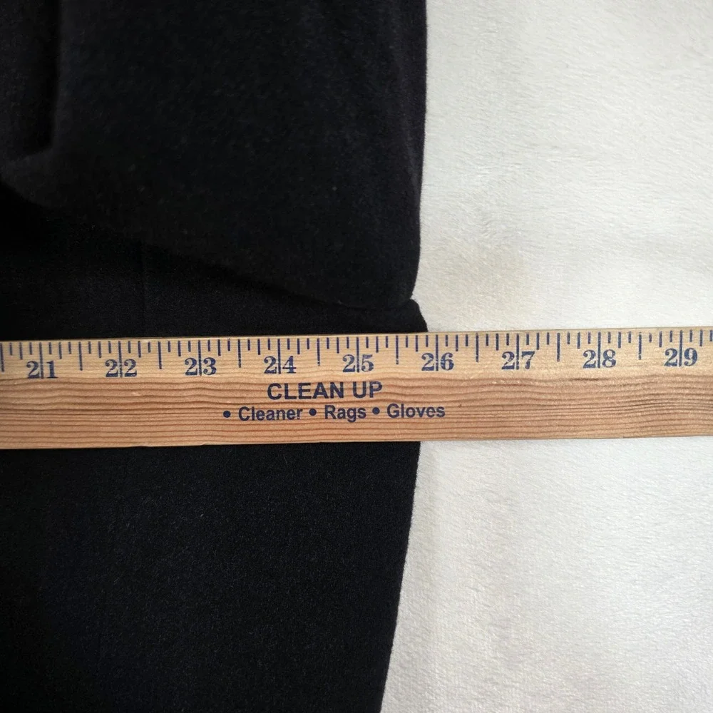 H&M Wool Blend Overcoat Mens XL Black Long Peacoat Trench Old Money Minimalist