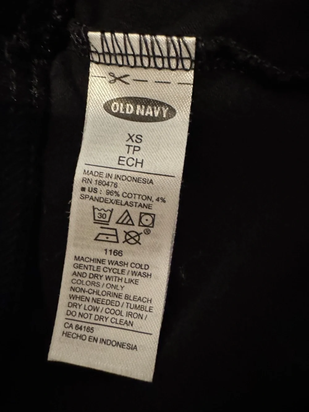 Old Navy Kids Girls Leggings Size XS Black Basics Layering Play