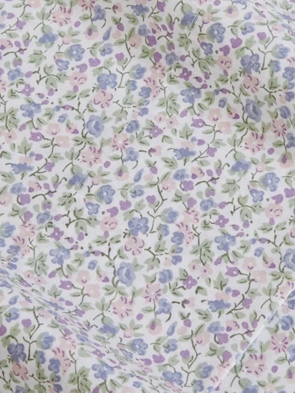Laura Ashley TWIN Emogene ~ 3 Pc Sheet Set ~ 100% Cotton Percale ~ Purple Floral