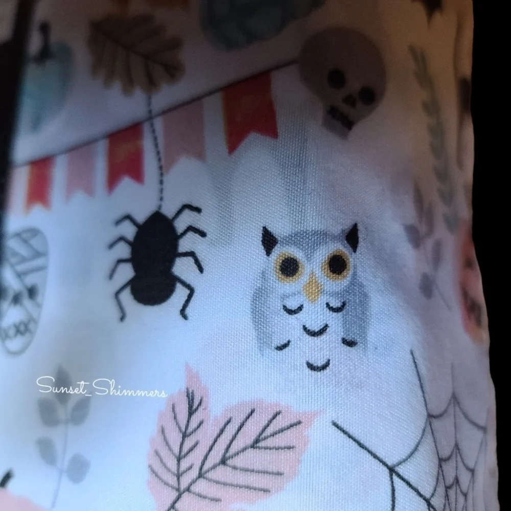 4pc CYNTHIA ROWLEY Pastel Halloween QUEEN Sheet Set Pumpkin Owl Cat Skull Ghost