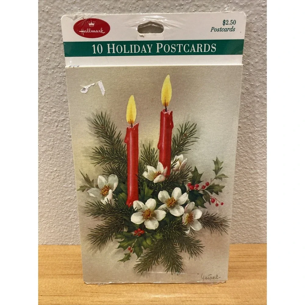 Vintage Hallmark Holiday Christmas Postcards 10 In a Pack New Old‎ Stock Sealed