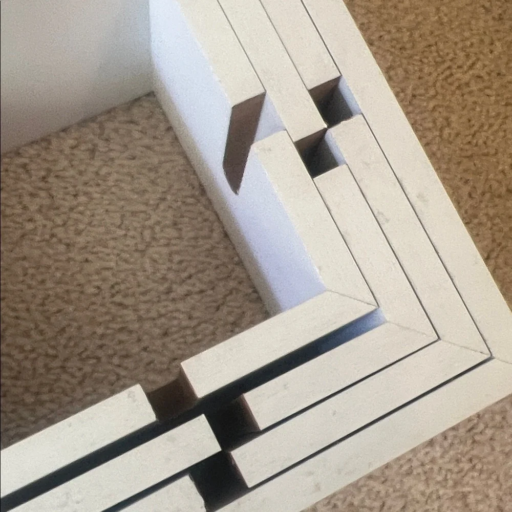 Modern White Geometric Wall Shelf - Home Wall Decor
