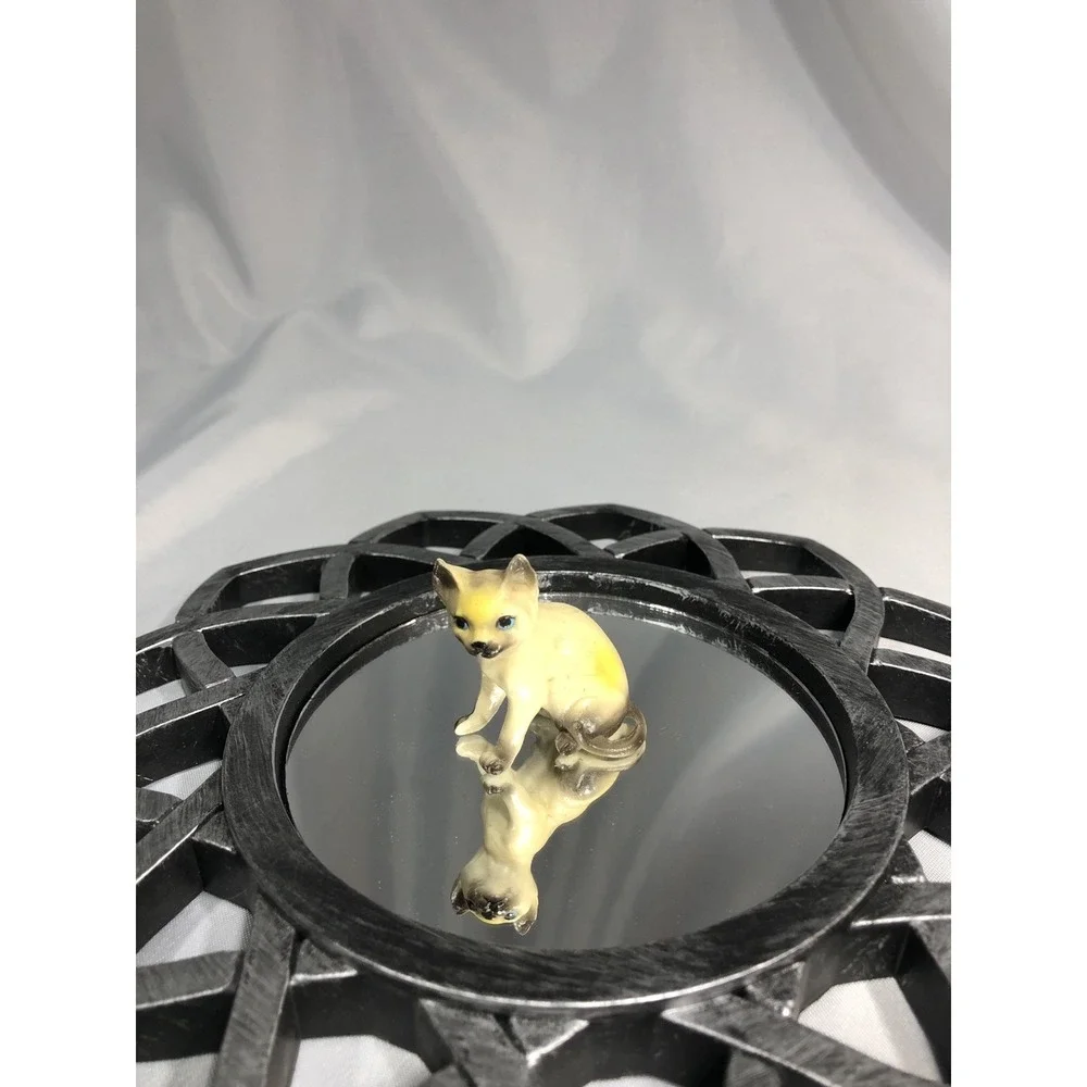 Adorable Small Cat Figurine Collectibles - Set Of 3 - Ceramic