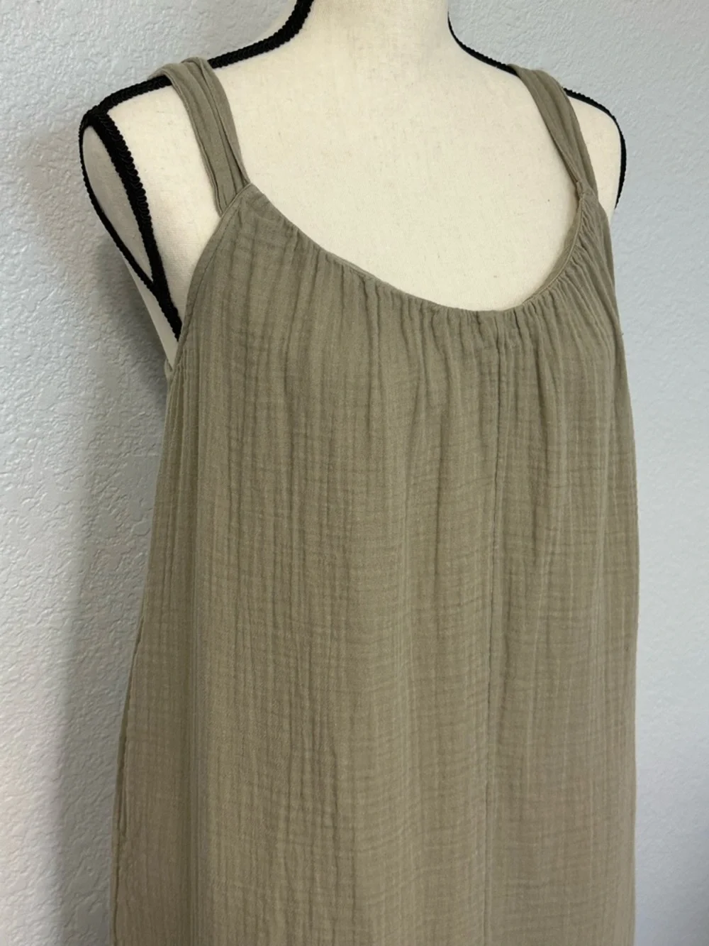 Old Navy Maxi Dress Large Cotton Pockets Gauzy Boho Resortwear Coastal Beachy