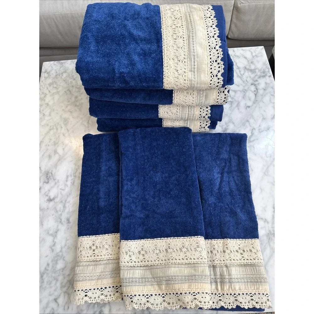 The Bathworks washing towel navy