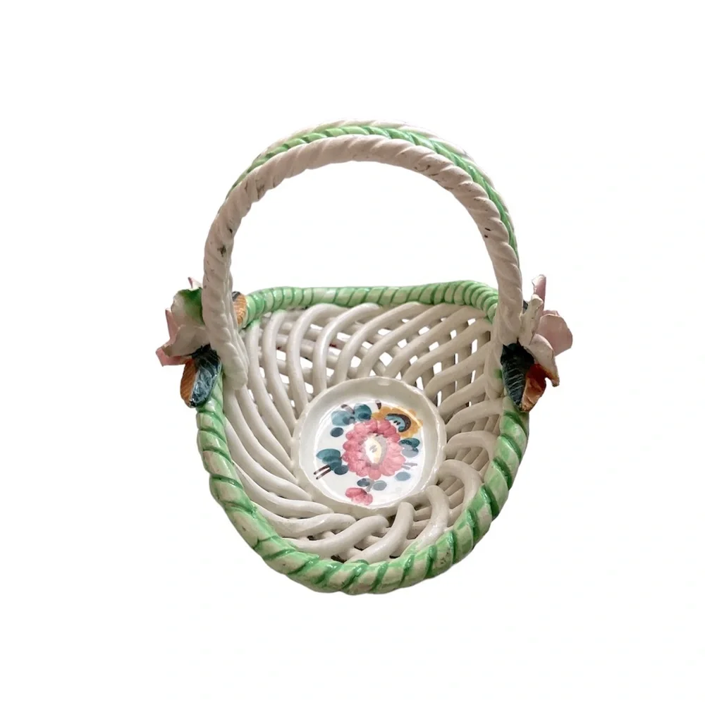 Vintage porcelain woven