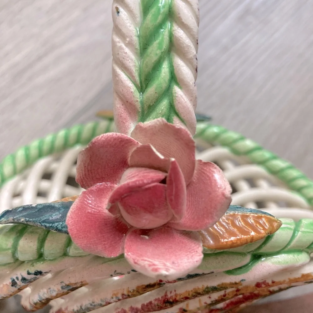 Vintage porcelain woven