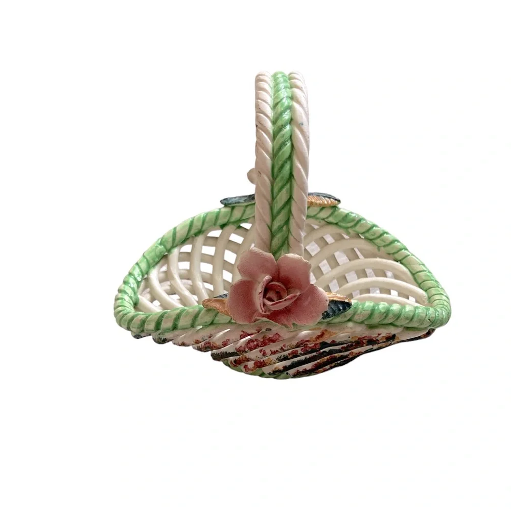 Vintage porcelain woven