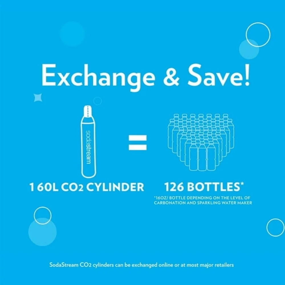 SodaStream X Bubly Drops Terra Sparkling Water Carbonating Soda Kit Black