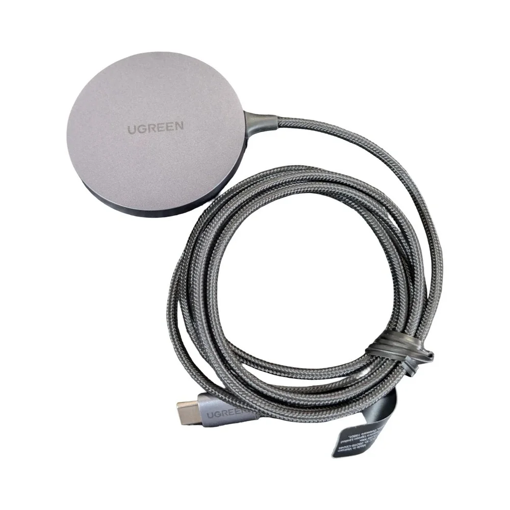 Nn5U UGREEN - Magnetic Wireless Charger for iPhone 17 - 12 / Airpods Magsafe Gry