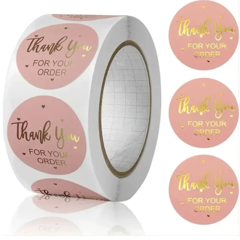 500 PCS THANK YOU FOR YOUR ORDER STICKERS