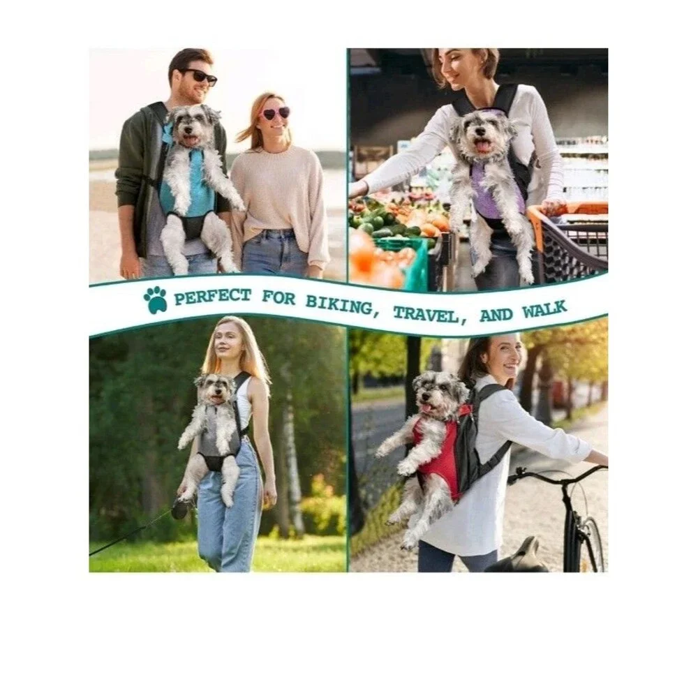 PetAmi Front-facing Pet Carrier Backpack In Grey Heathered. MED NWT Fur Babies