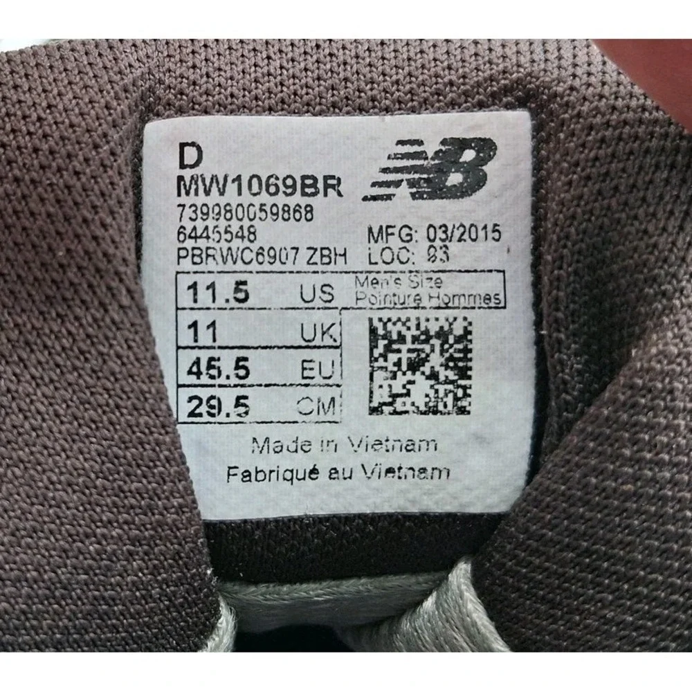 New Balance Shoes Mens Size 11.5 Brown Waterproof Hiking Sneakers MW1069BR