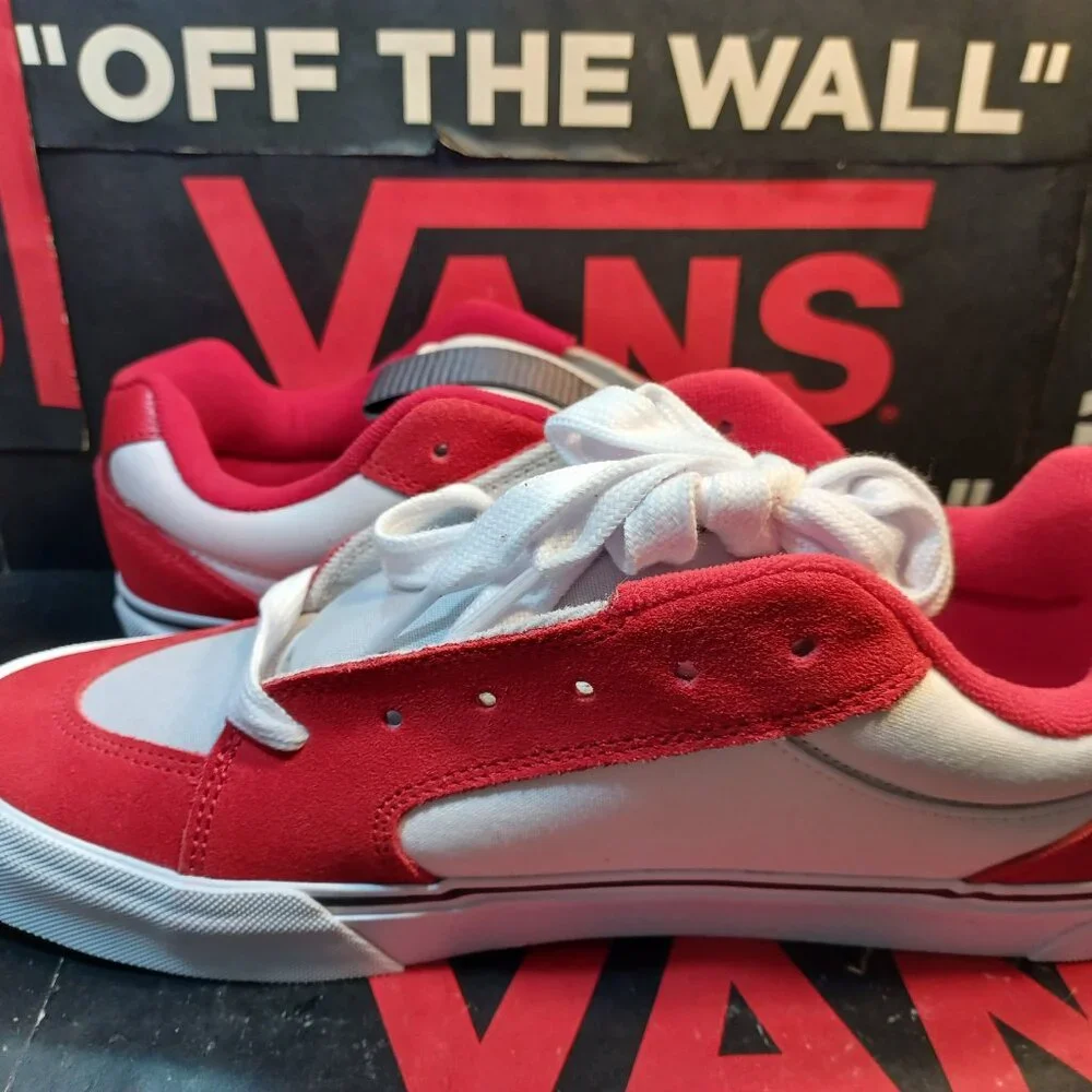 Vans Men's U.S. 11.5 Chukka Push LS Racing Red/White VN000CZW6RT