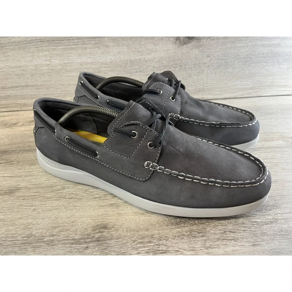 Cole Haan Men's Grand Atlantic Boat Shoe 11.5 M Style C36081 Gray Slip On‎