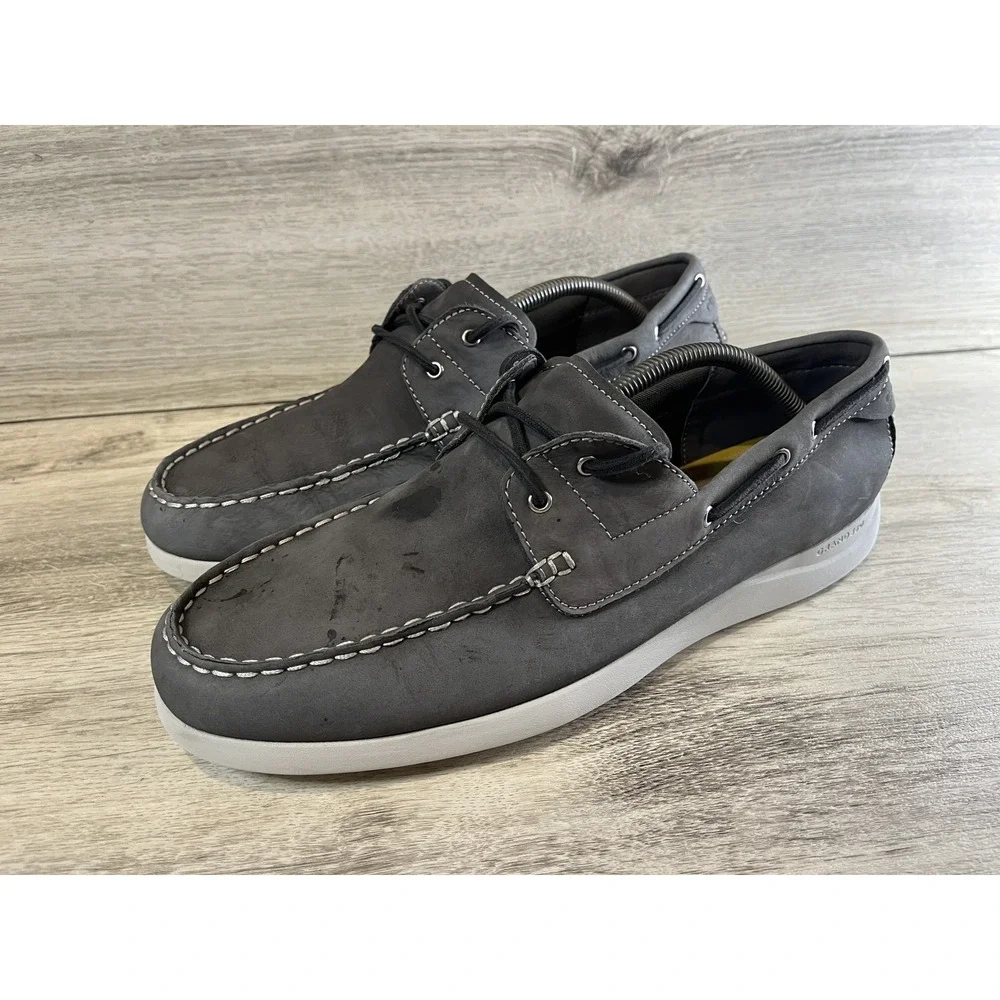 Cole Haan Men's Grand Atlantic Boat Shoe 11.5 M Style C36081 Gray Slip On‎
