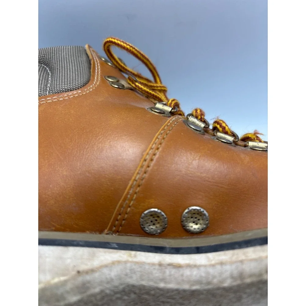 SIMMS Fly Fishing River Wading Boots Felt‎ Sole Leather Brown/Green - Size 7