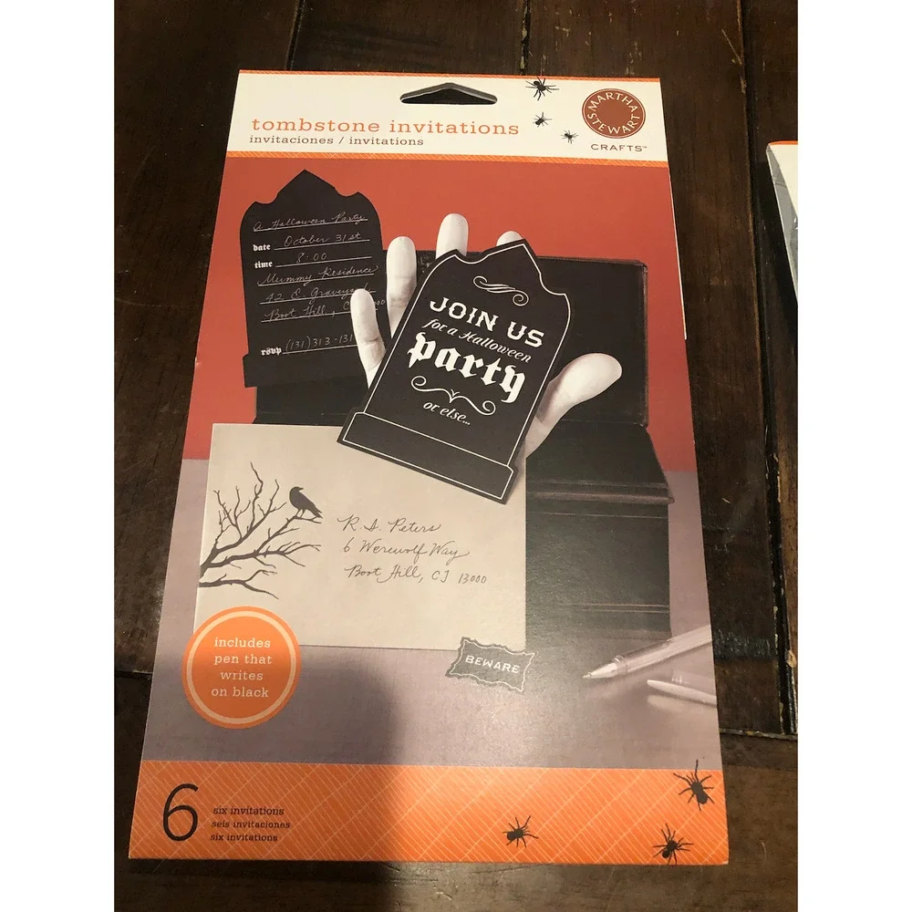 NWT Martha Stewart Crafts Halloween‎ Invite Bundle 22 Invites Total