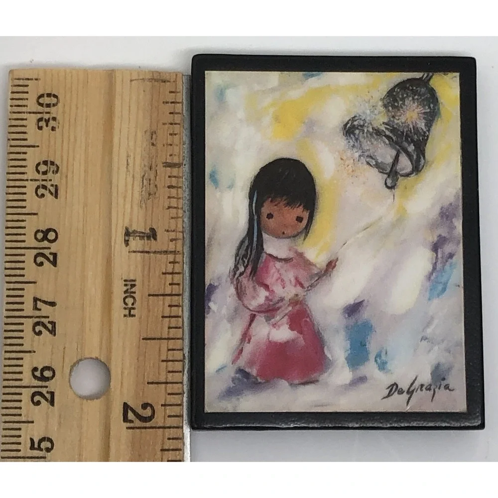 Vintage DeGrazia Magnet La Campana De Esperanza Gallery in the Sun Southwestern‎