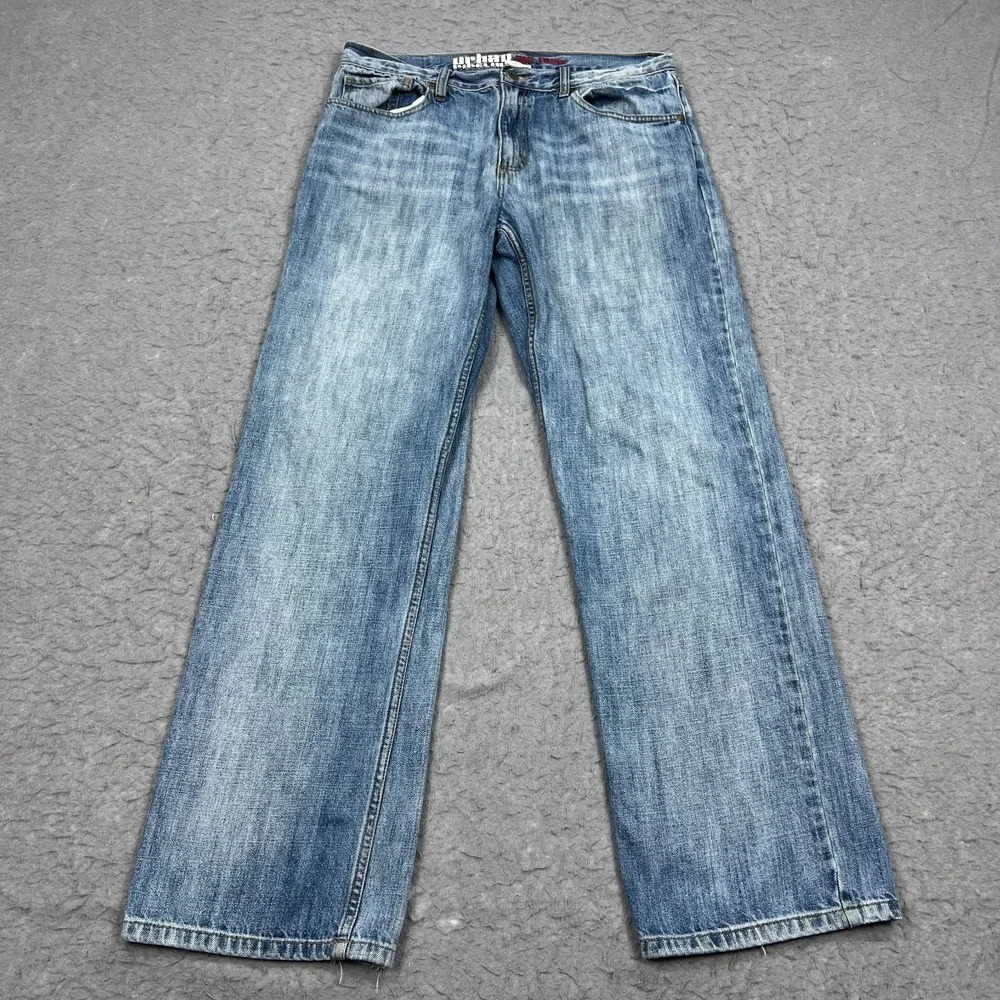 Urban Pipeline Jeans Mens 33x34 Blue Relaxed Straight Loose Light Wash Denim Y2K