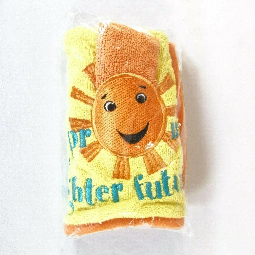New Norwex Baby Bib Yellow Sunshine Washcloth Microfiber with Baclock
