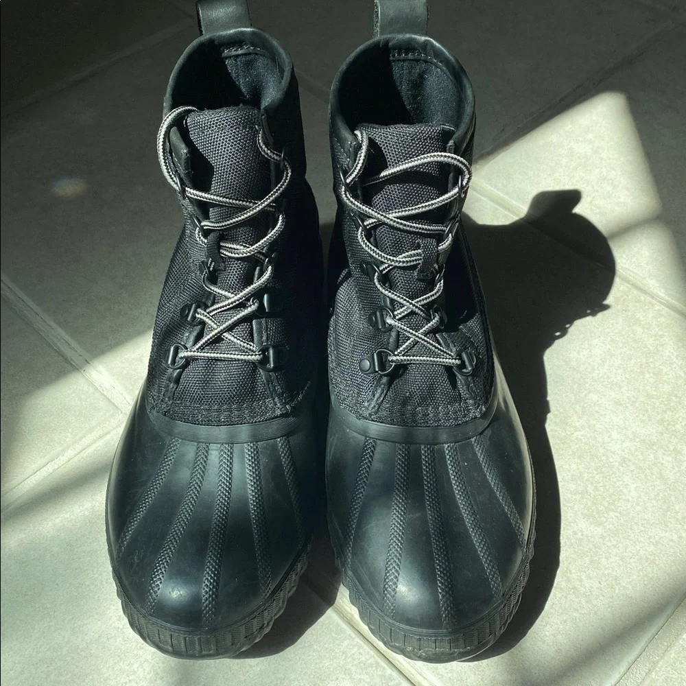 Sorel Men's Cheyenne II Short Nylon Black Lace-Up Waterproof Boots
