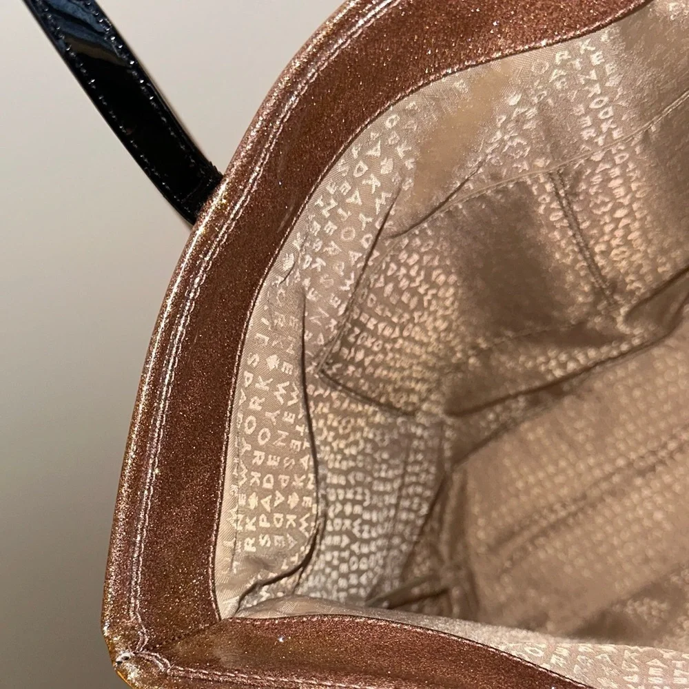 Kate Spade Rose Gold Sparkle Bon Shopper Tote