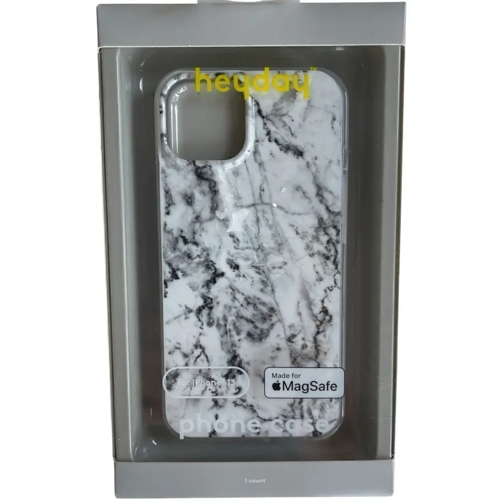 Heyday Phone Case for Apple iPhone 13 with MagSafe - White Marble - New in Box