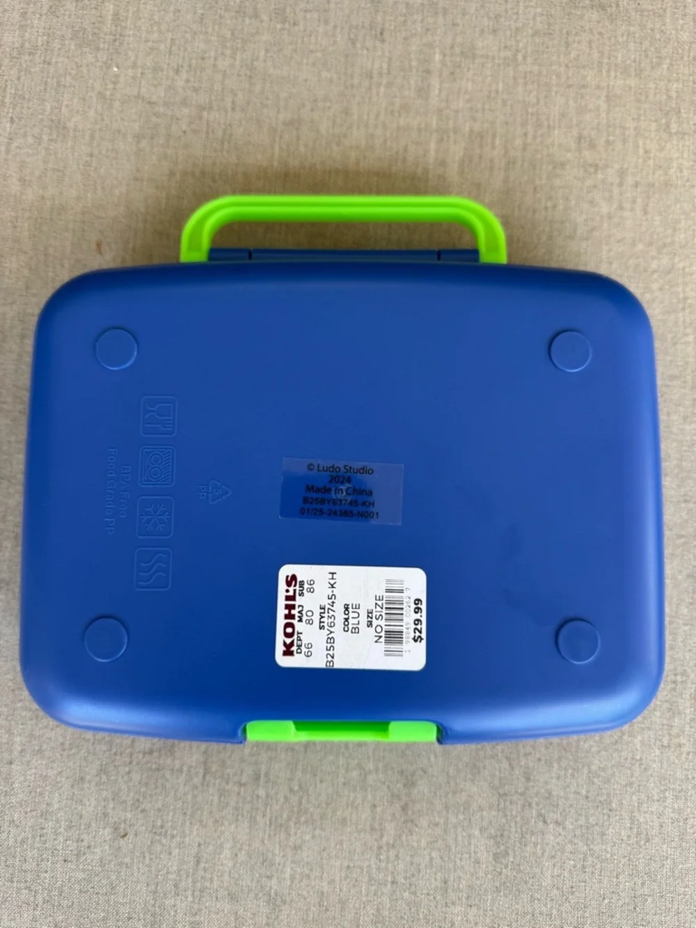 Bluey Lunchbox Case - Blue and Lime Green