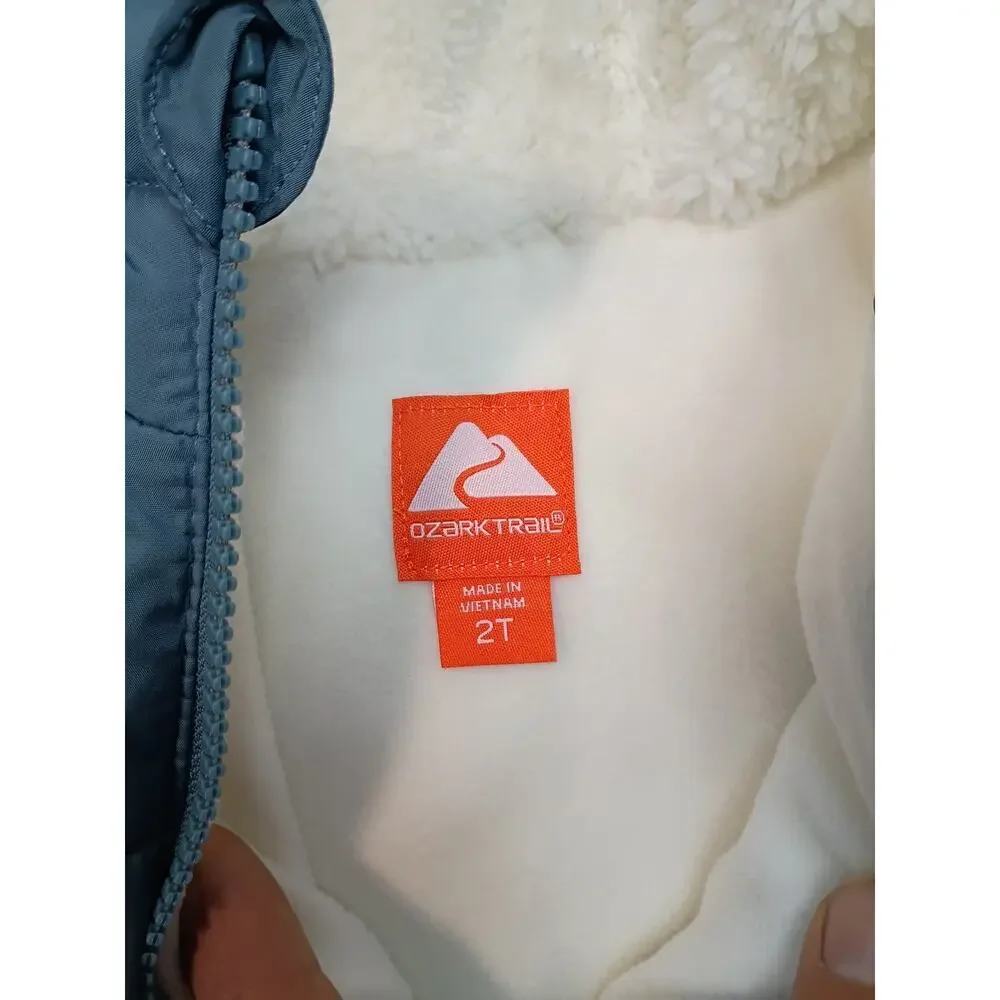 Ozark Trail Toddler Blue Puffer Jacket - Size 2T - NWT