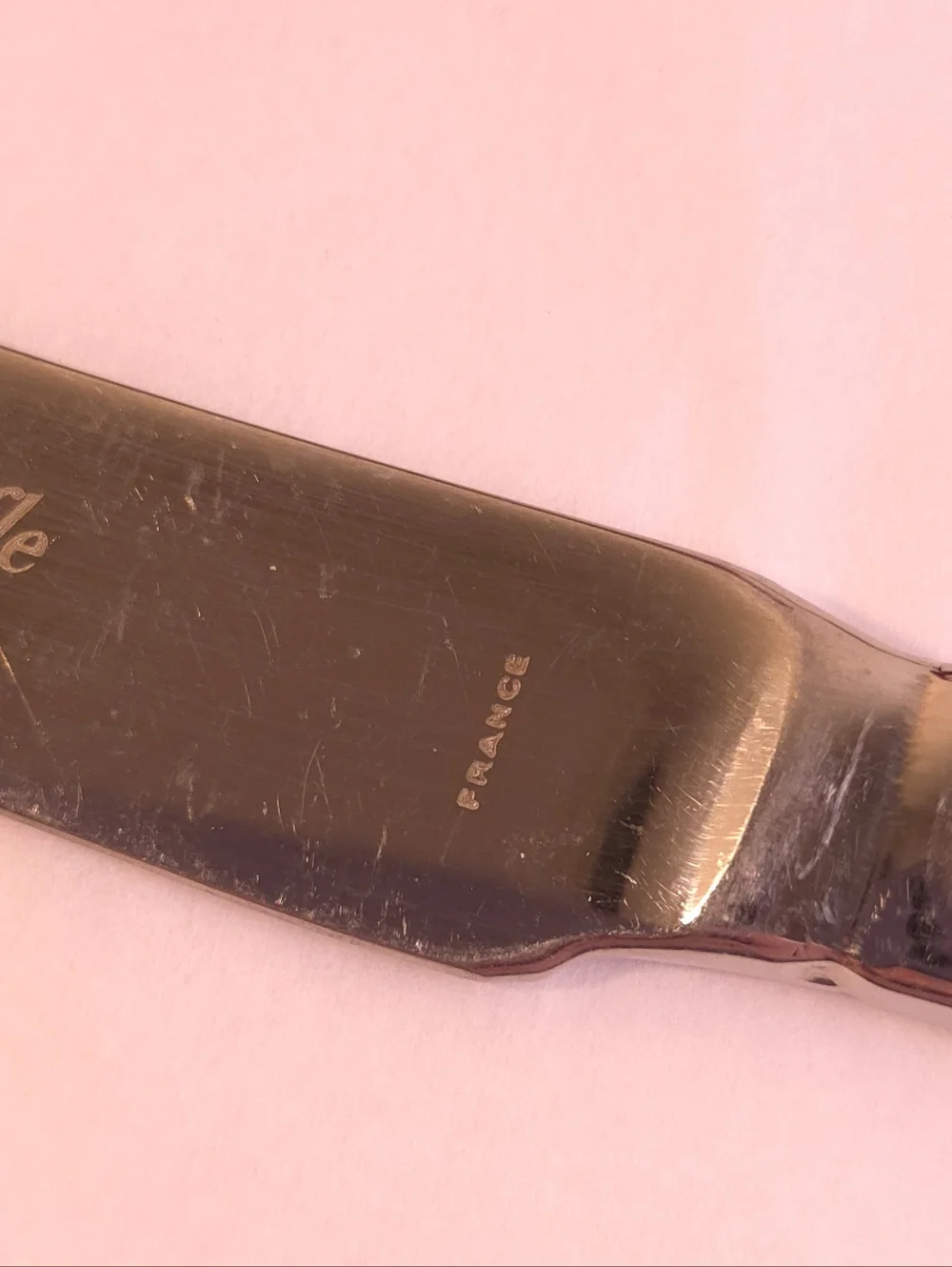Vintage Silver Plated Christolfe Acier Butter Knife Spreader France 6.5