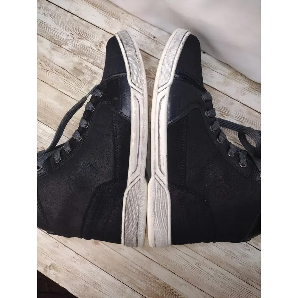 Street And Steel Kickstarter Moto Riding Hightops Black Leather Mens 9