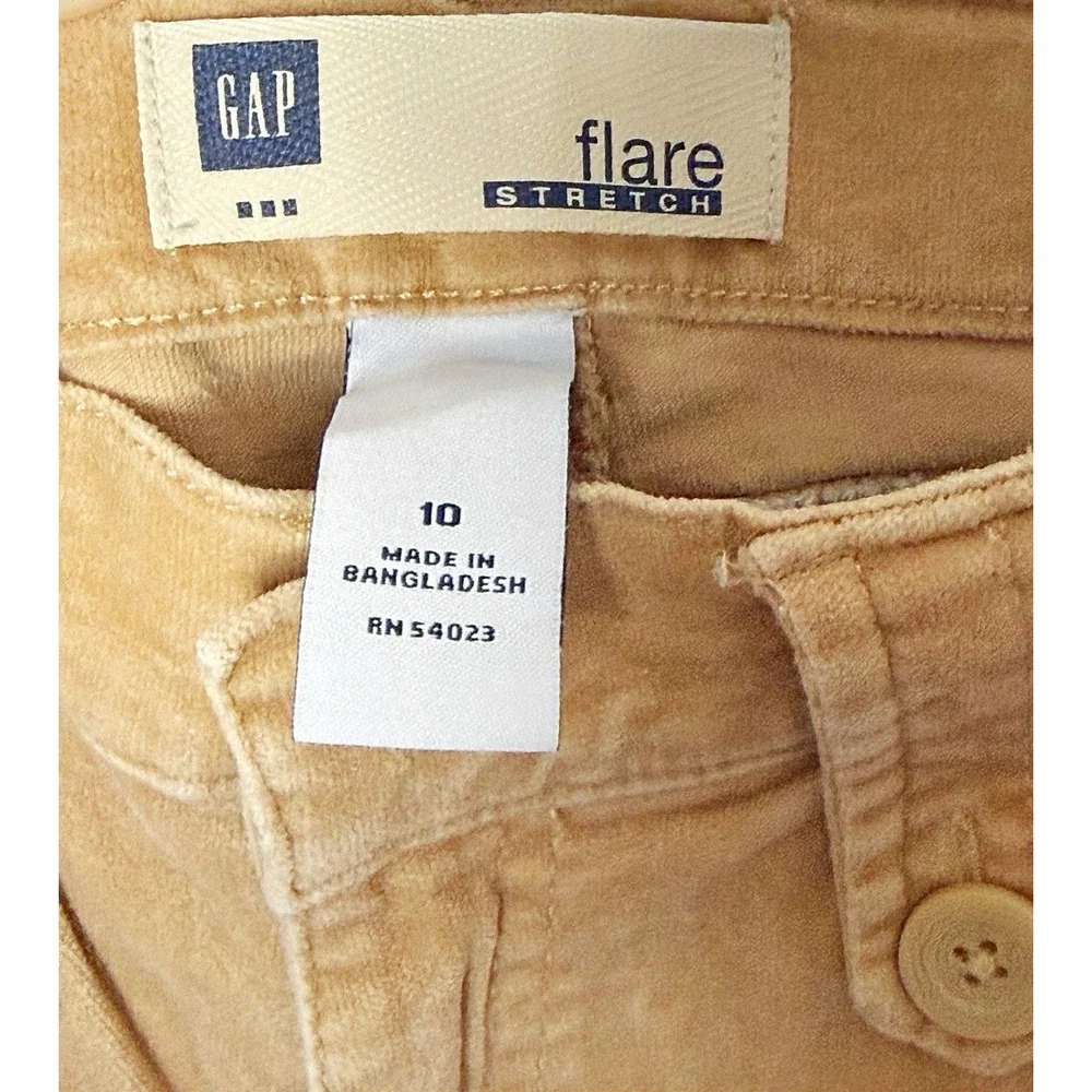 Gap Y2K Flare Stretch Tan Pants Youth In Size 10
