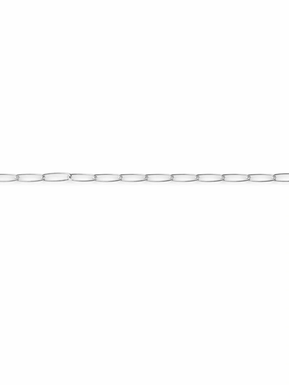 2mm Silver Flat Paperclip Chain Custom Bracelet (S925)