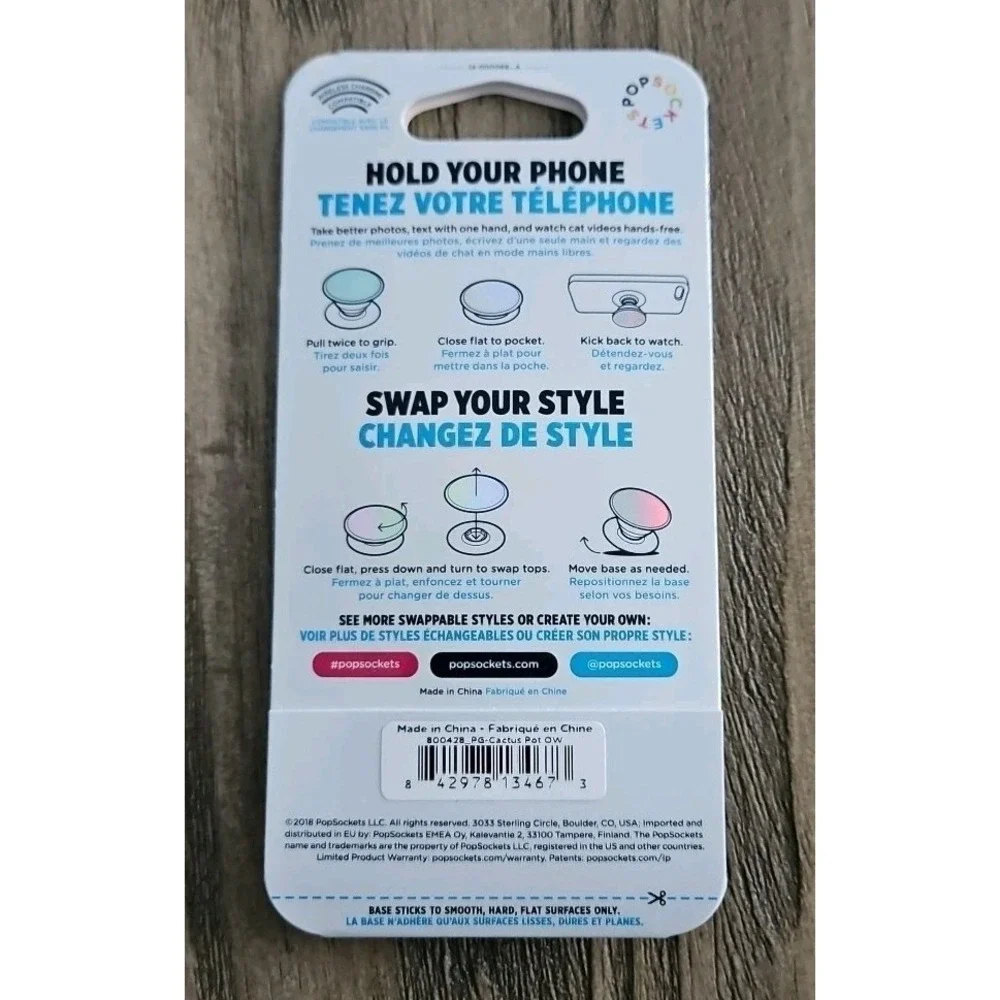 THREE PopSockets Mount, Cactus Pot Popgrip & Llamacorn Poptop