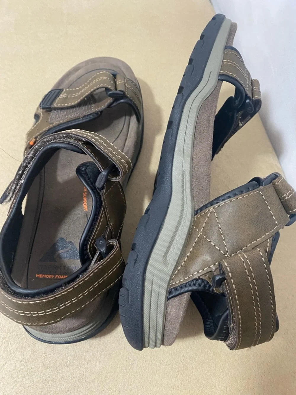 Ozark Trail Brown Men's Adjustable Outdoor Sandals