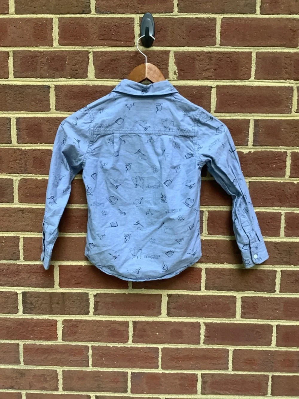 The Children’s Place Boys Button Shirt Science Print Long Sleeve 5/6