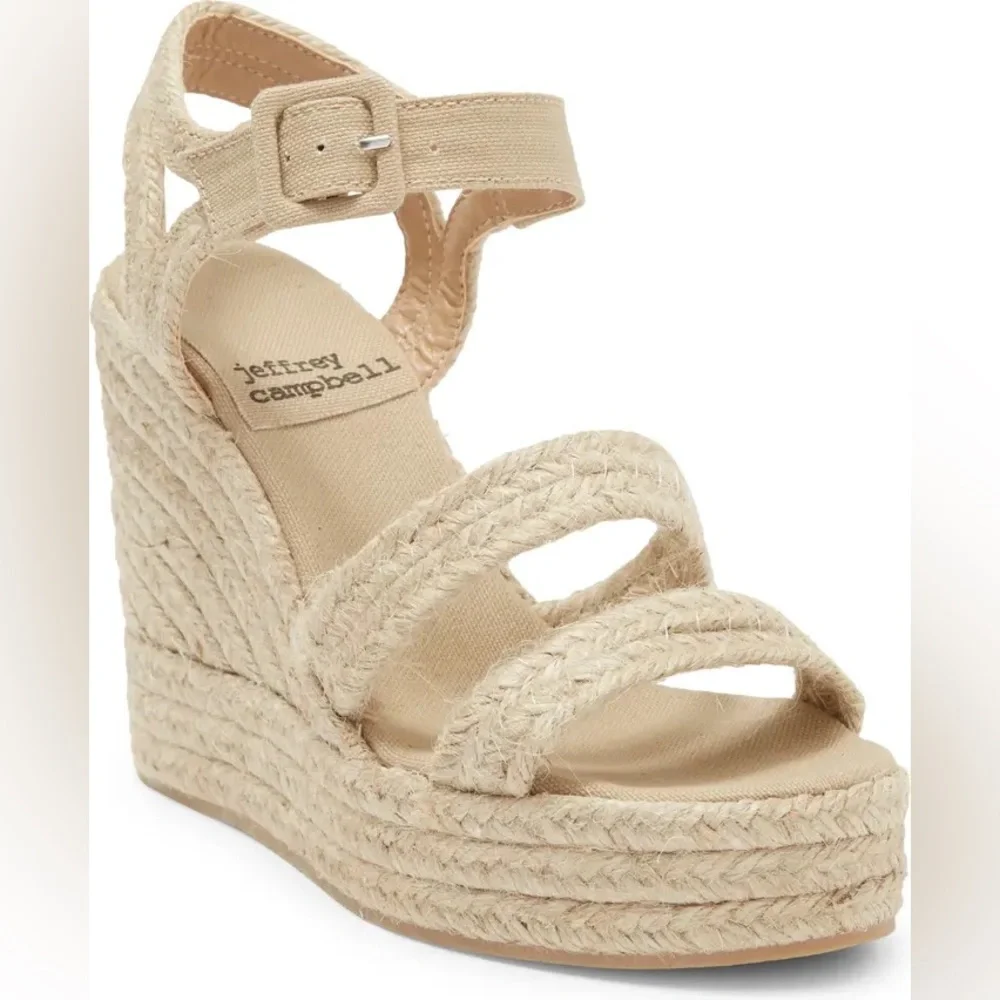 Jeffrey Campbell’s Braided Espadrilles Platform Wedge Sandals