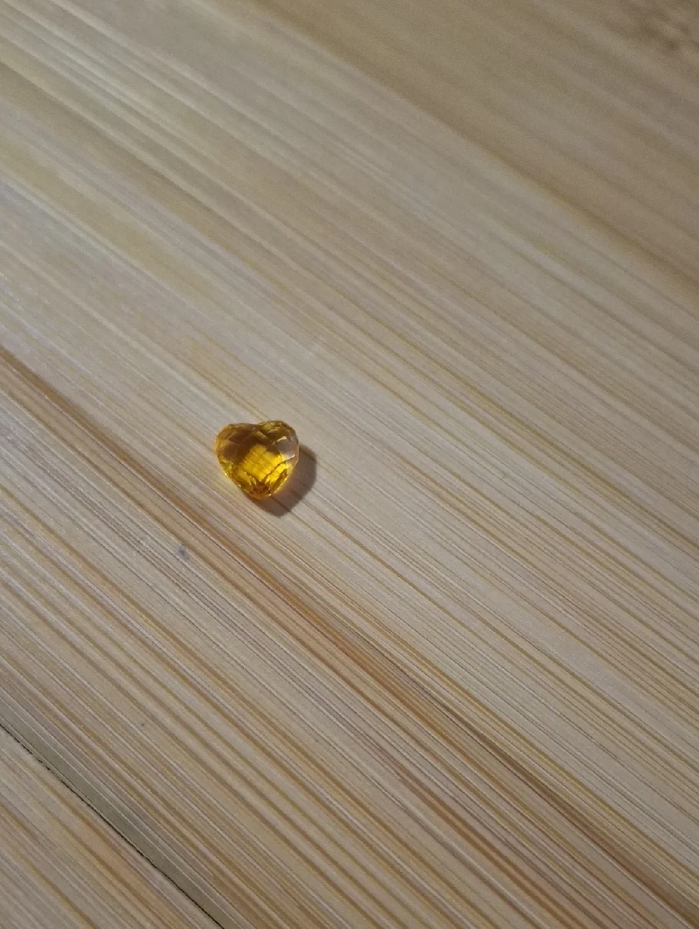November Heart-Shaped Topaz Floating Locket Charm