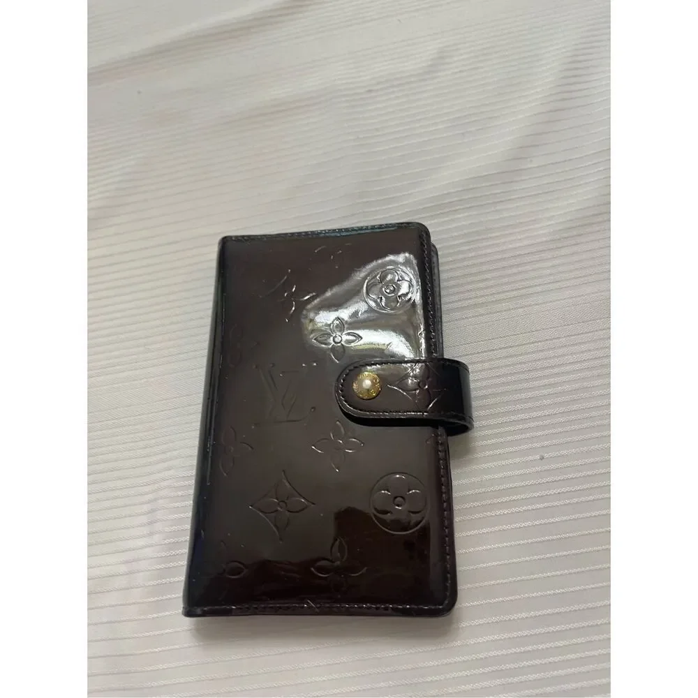 Louis Vuitton Agenda PM 6 Hole Women's Notebook Amarant Monogram Vernis
