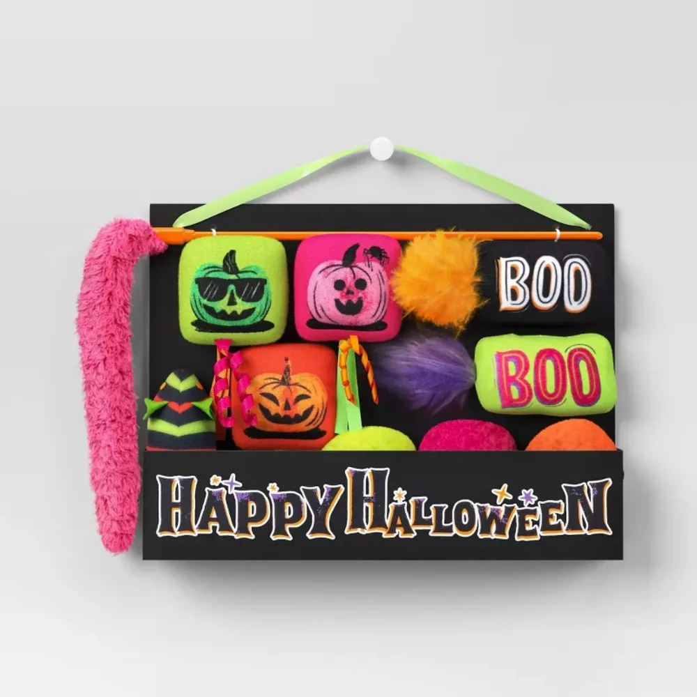 Halloween Cauldron Bundle Plush Cat Toy Set - 10pc total - Hyde & EEK! 2pcs LOT