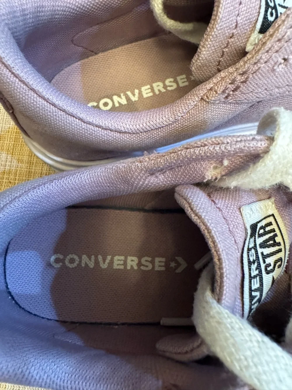 Converse All Star Youth Size 2 Lavender Canvas Sneakers lace up kids
