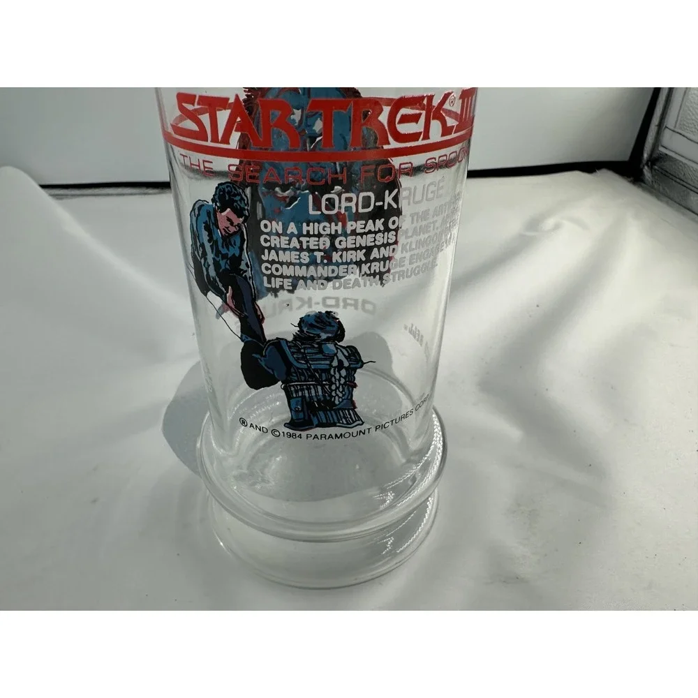 Vintage 1984 Taco Bell Star Trek 3 Movie Lord Kruge & Fal-Tor-Pan Glasses